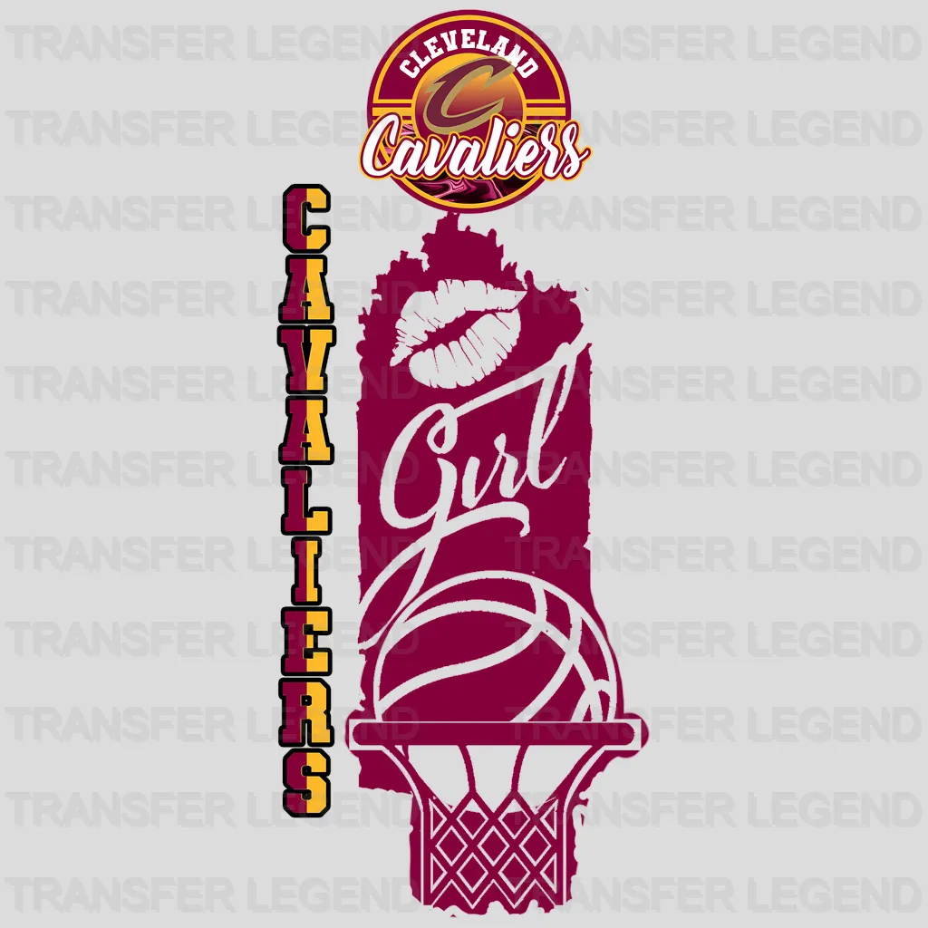 Cleveland Cavaliers NBA Cavaliers Girl DTF Iron On Transfer