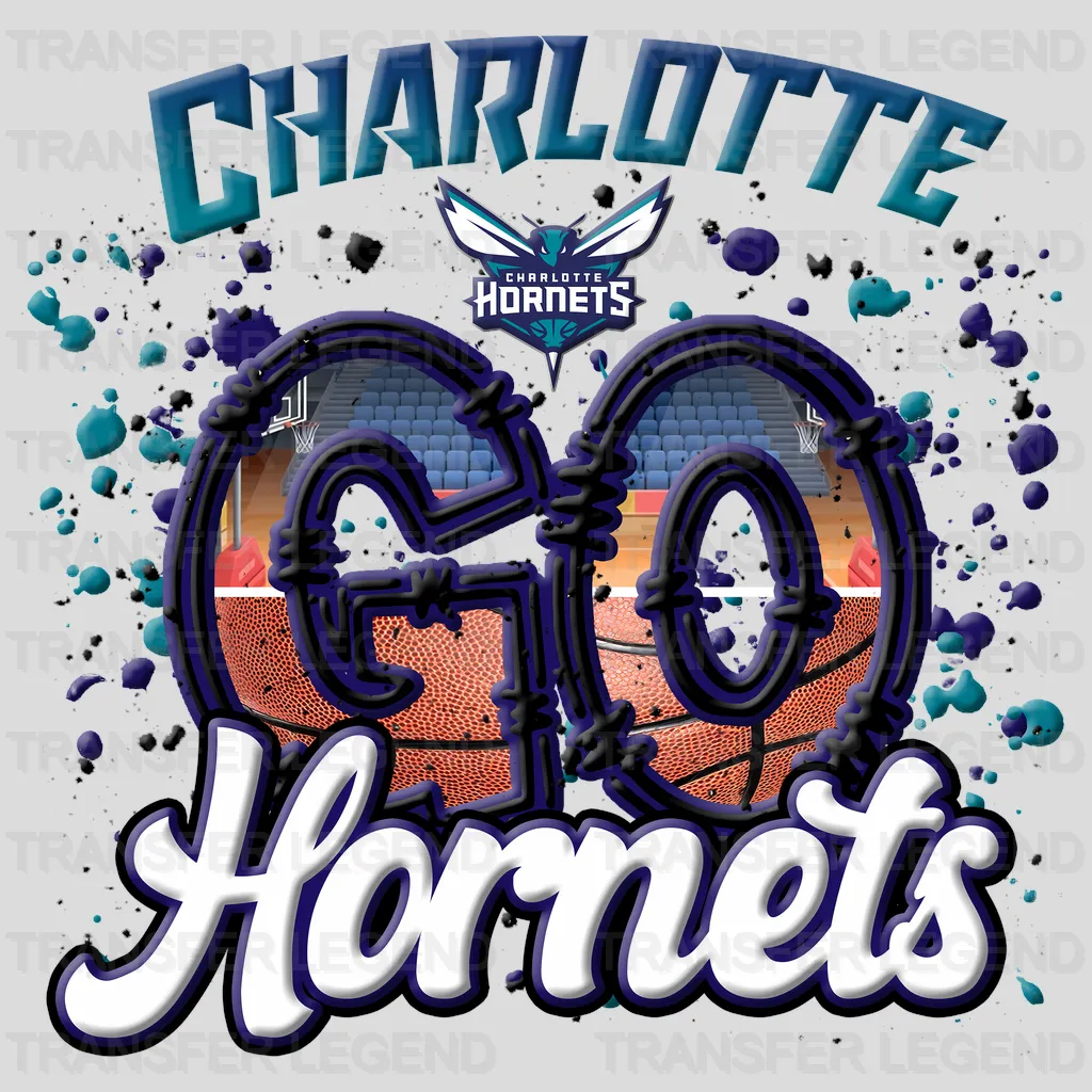 Charlotte Hornets NBA Go Hornets DTF Iron On Transfer