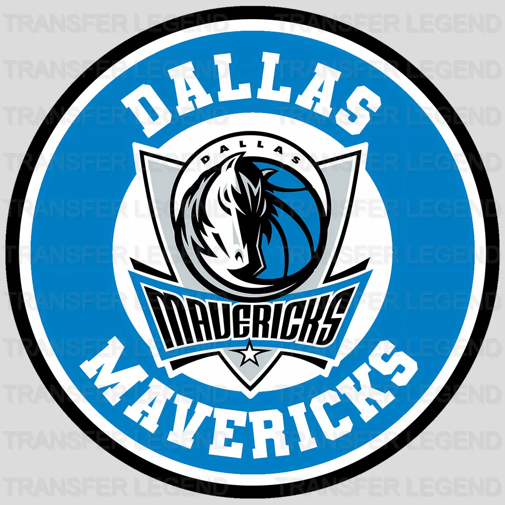 Dallas Mavericks NBA Primary Logo Circle Badge - DTF Iron On Transfer