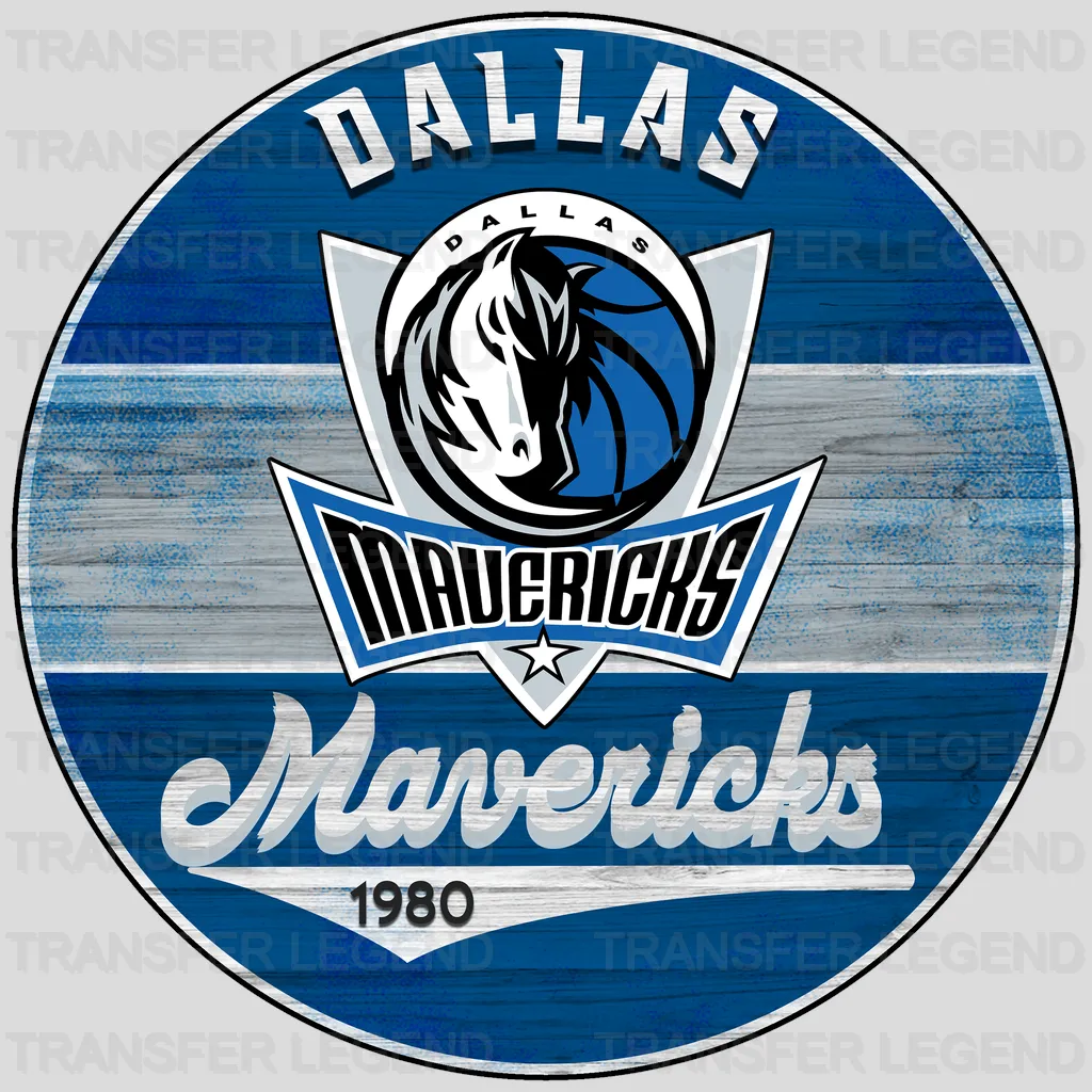 Dallas Mavericks NBA Est 1980 DTF Iron On Transfer