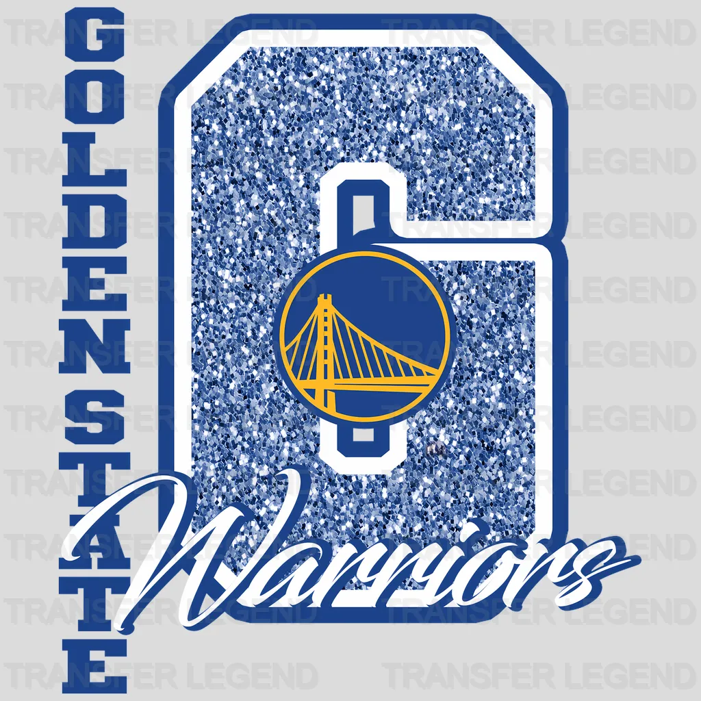 Golden State Warriors NBA Glitter Chenille Letter G Logo - DTF Iron On Transfer