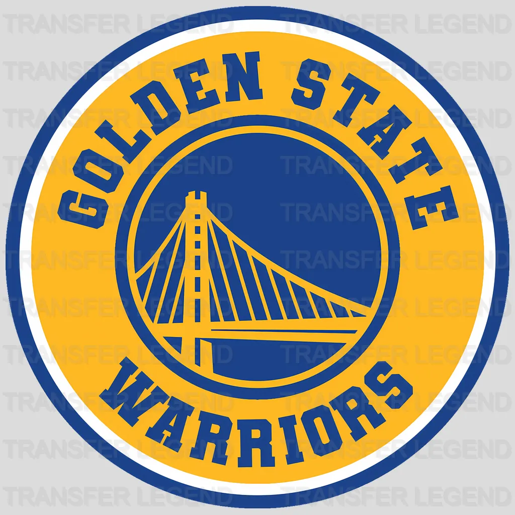 Golden State Warriors NBA Primary Bridge Logo Circle Badge - DTF Iron On Transfer