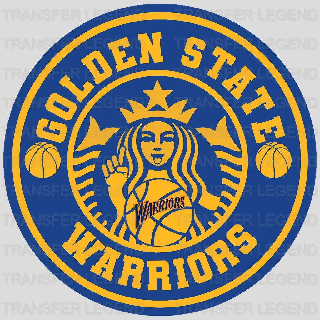 Golden State Warriors NBA Coffee Logo Parody Emblem - DTF Iron On Transfer