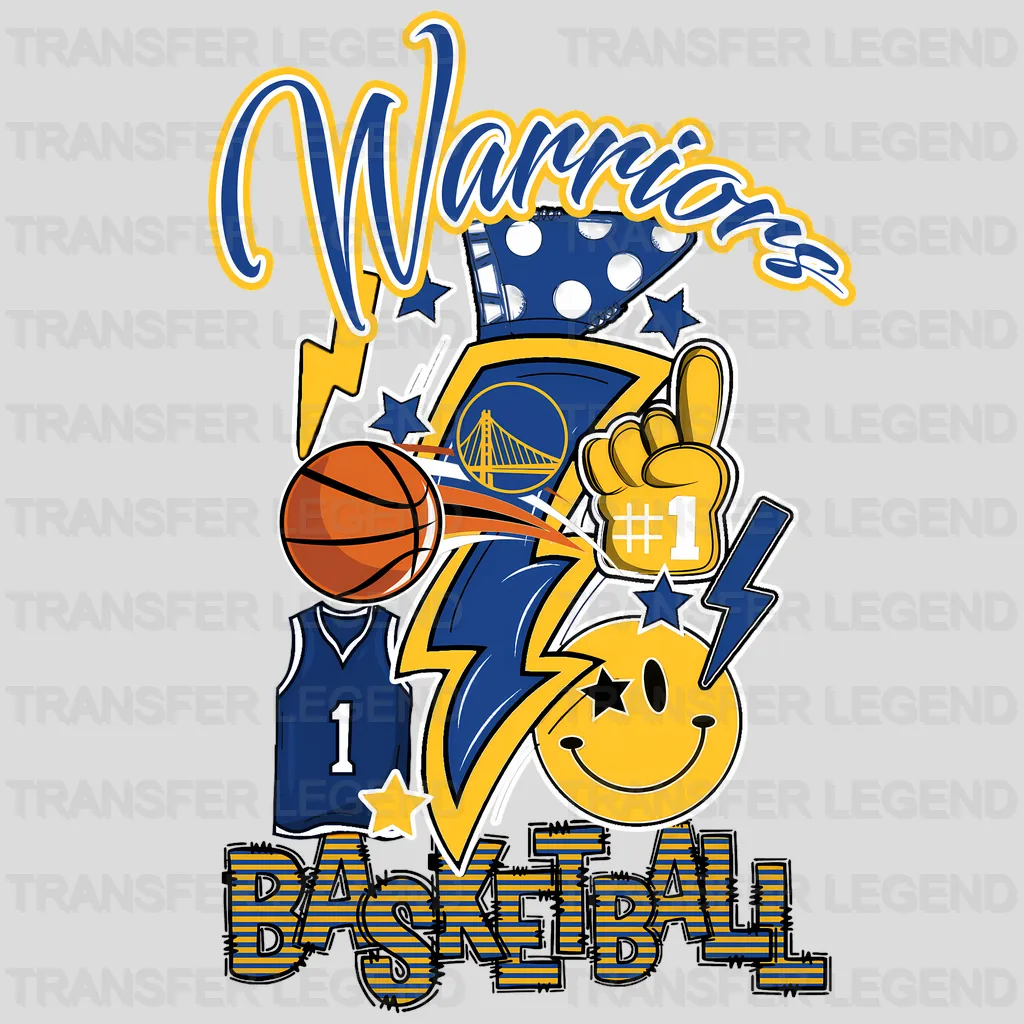 Golden State Warriors NBA Cartoon Player Graphic - DTF Iron On Transfer
