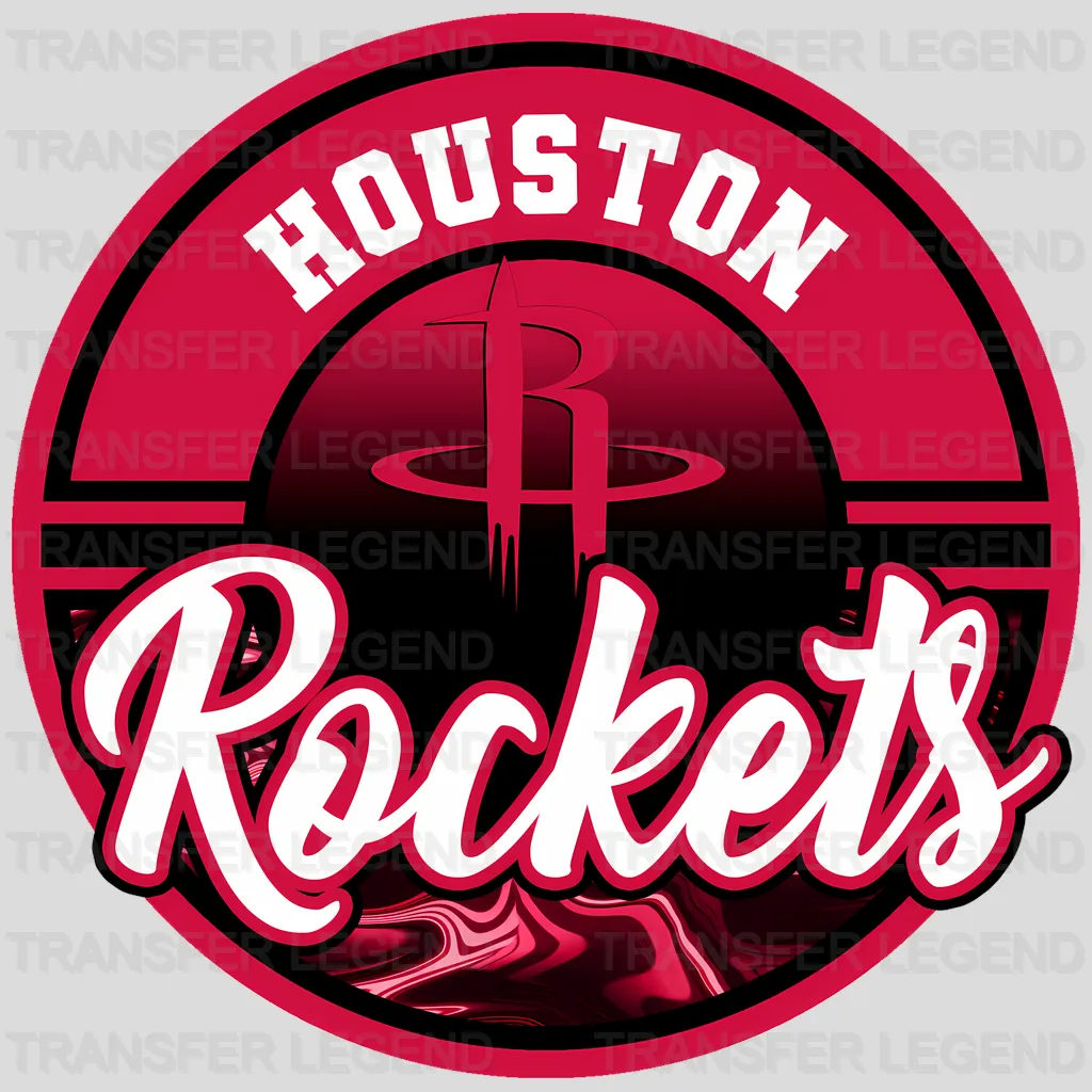 Houston Rockets NBA Classic Circle Logo Badge - DTF Iron On Transfer