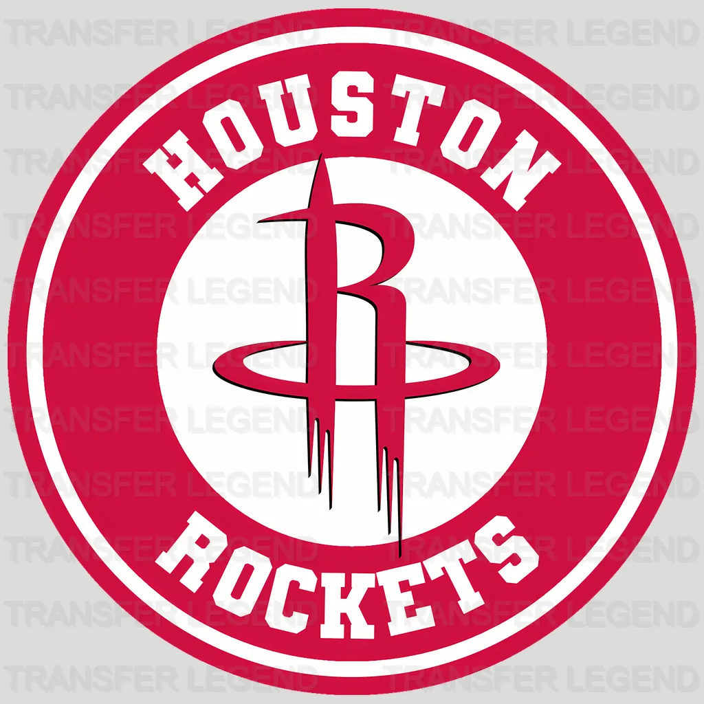 Houston Rockets NBA Text Logo Strip Banner - DTF Iron On Transfer