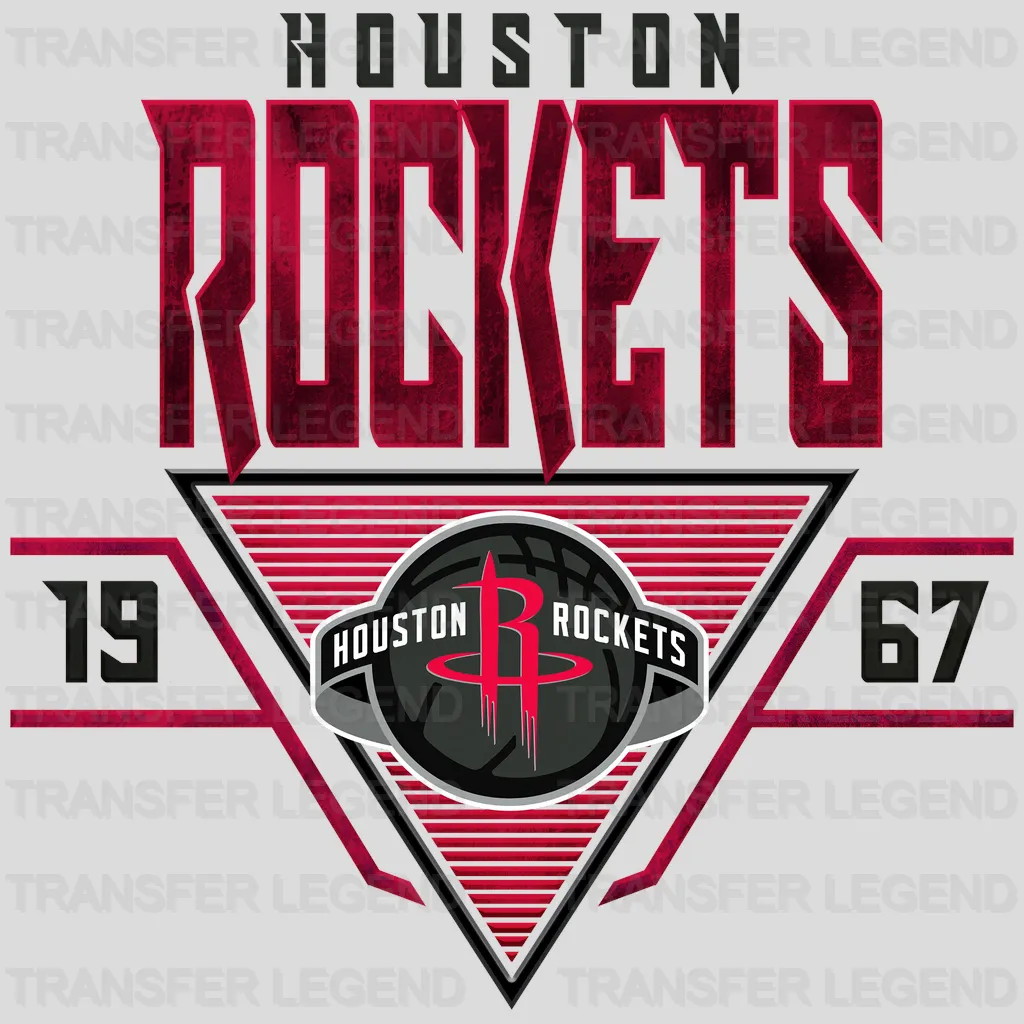 Houston Rockets NBA Est 1967 DTF Iron On Transfer