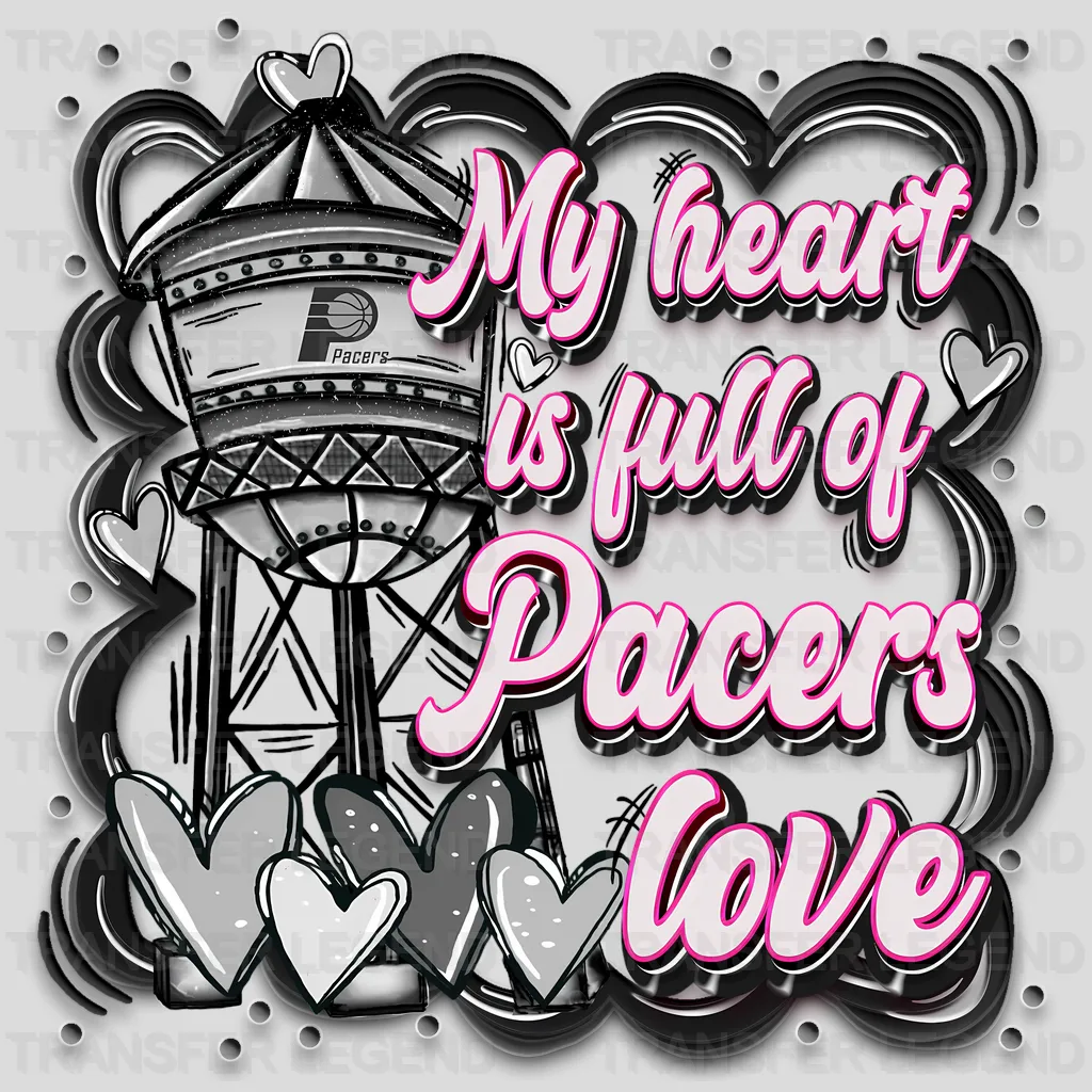 Indiana Pacers NBA My Heart Is Full DTF Iron On Transfer