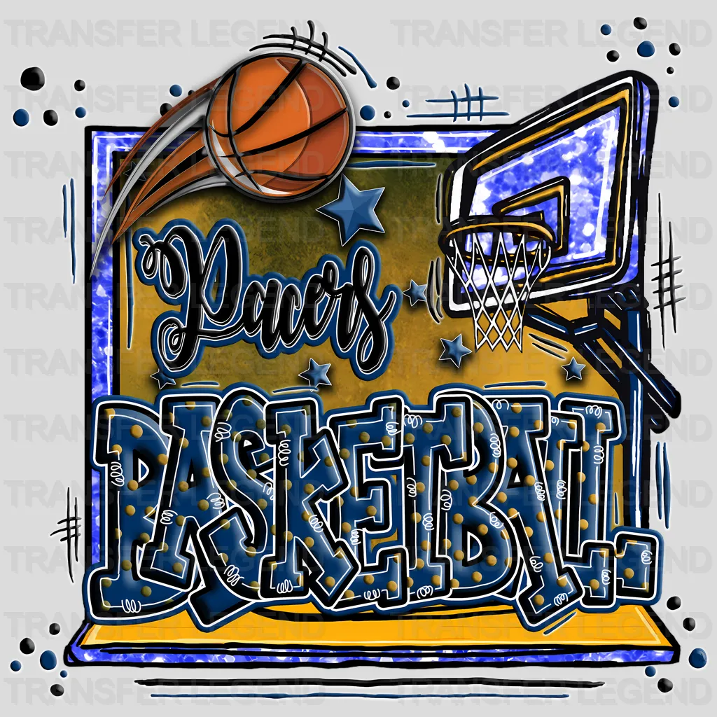 Indiana Pacers NBA Graffiti Art - DTF Iron On Transfer