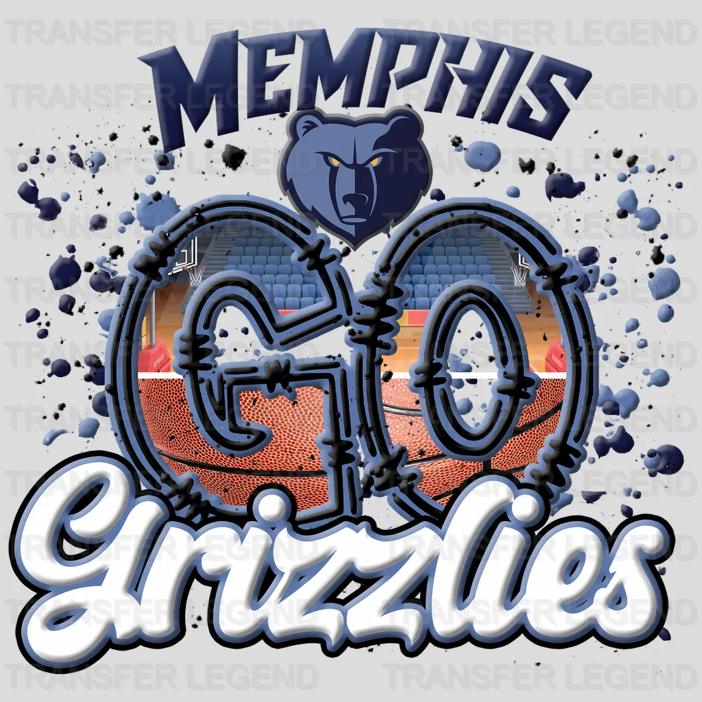 Memphis Grizzlies NBA Go Grizzlies DTF Iron On Transfer