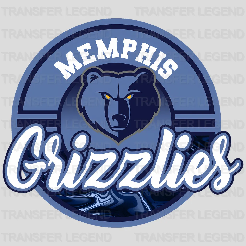 Memphis Grizzlies NBA Classic Circle Logo Badge - DTF Iron On Transfer