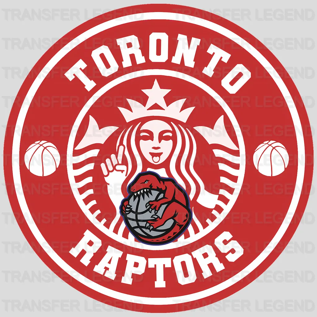 Toronto Raptors NBA Coffee Logo Parody Emblem - DTF Iron On Transfer