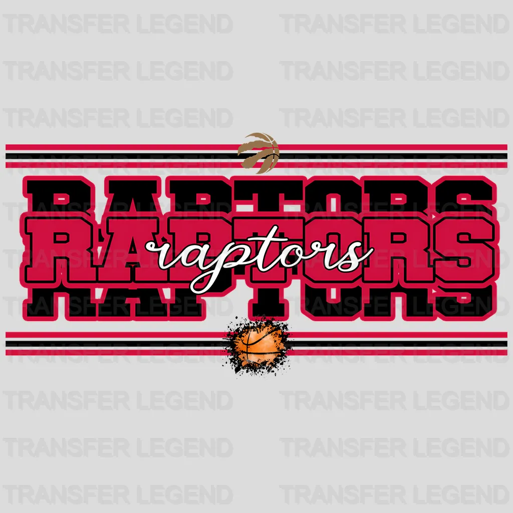 Toronto Raptors NBA Text Logo Strip Banner - DTF Iron On Transfer
