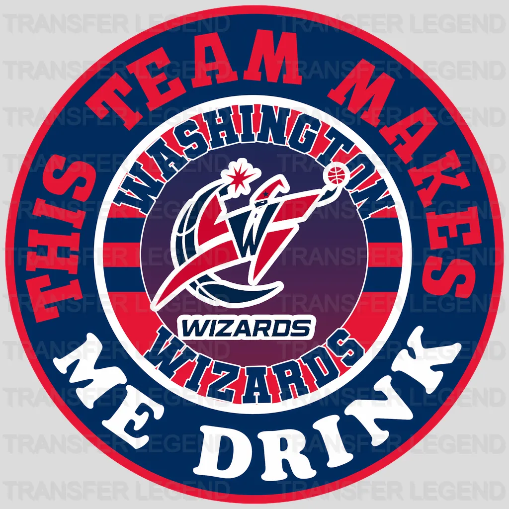 Washington Wizards NBA Cute Ghost With Hat & Halloween - DTF Iron On Transfer