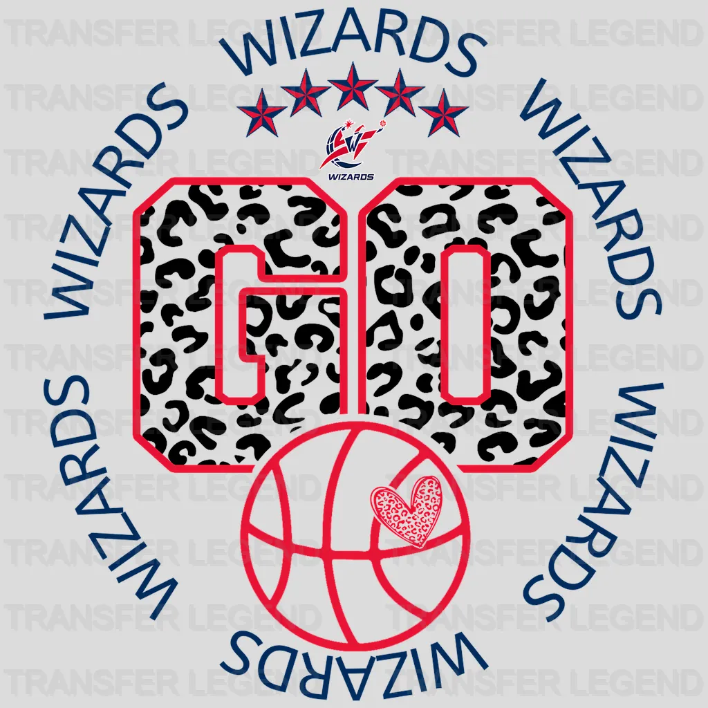 Washington Wizards NBA Go DTF Iron On Transfer