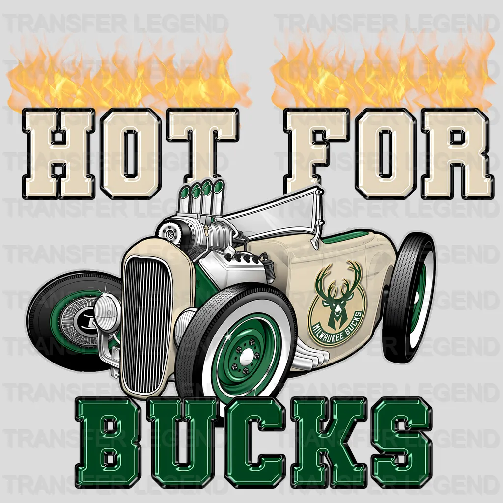 Milwaukee Bucks NBA Hot For Bucks DTF Iron On Transfer