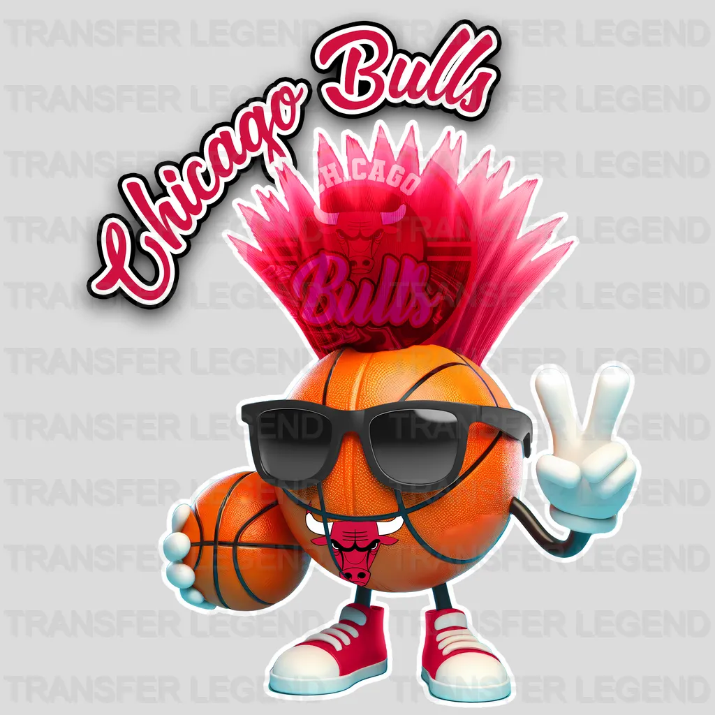 Chicago Bulls NBA Cool Cartoon Character - DTF Iron On Transfer
