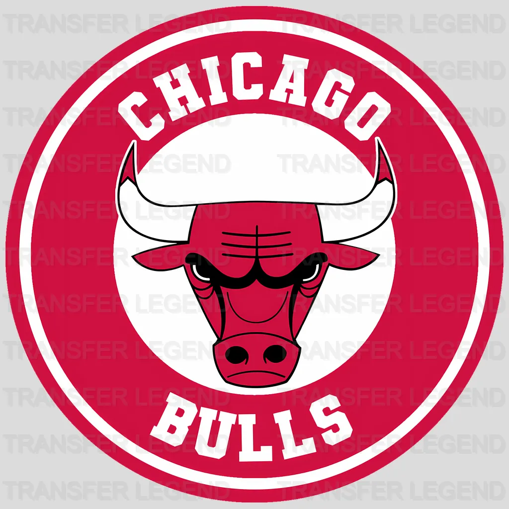 Chicago Bulls NBA Text Logo Strip Banner - DTF Iron On Transfer