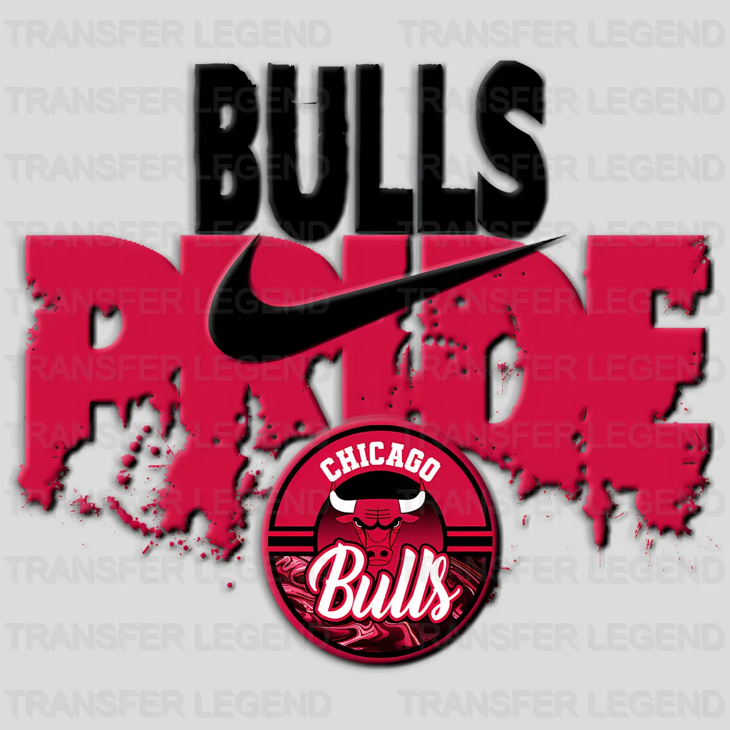 Chicago Bulls NBA Red Lips Logo Art Illustration - DTF Iron On Transfer
