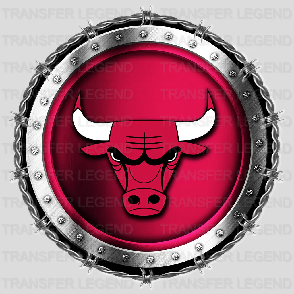 Chicago Bulls NBA Triangle Banner Logo - DTF Iron On Transfer
