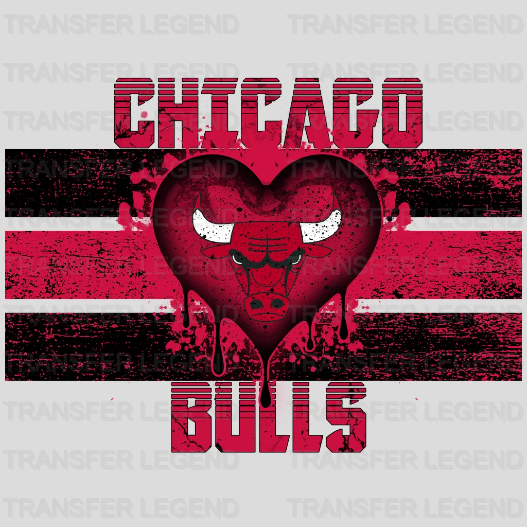 Chicago Bulls NBA Cute Care Bear Mascot White & Red - DTF Iron On Transfer