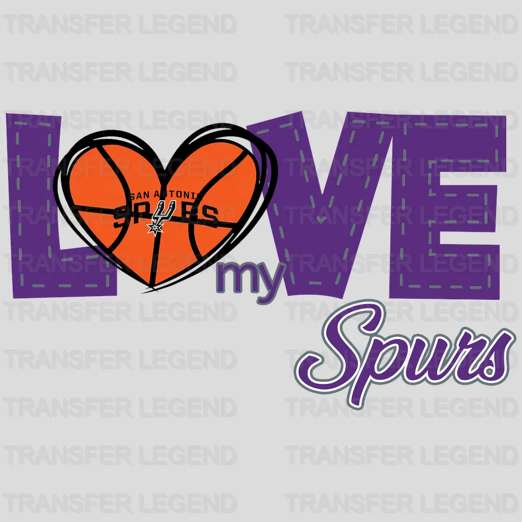 San Antonio Spurs NBA San Antonio Love My Spurs DTF Iron On Transfer