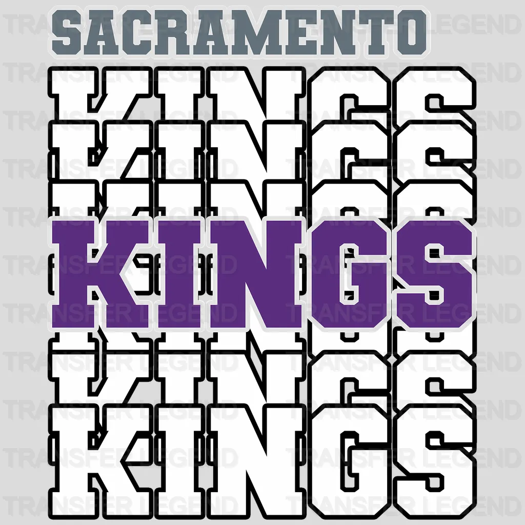 Sacramento Kings NBA Orange Shape Logo Art - DTF Iron On Transfer