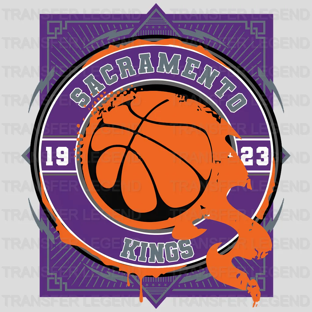 Sacramento Kings NBA Glitter Chenille Letter S Logo - DTF Iron On Transfer