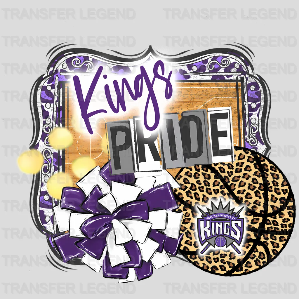 Sacramento Kings NBA Purple Skull With Helmet Art - DTF Iron On Transfer