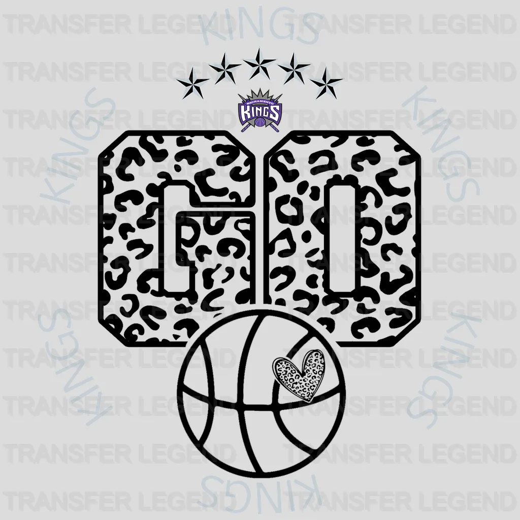 Sacramento Kings NBA Text Logo Strip Banner - DTF Iron On Transfer