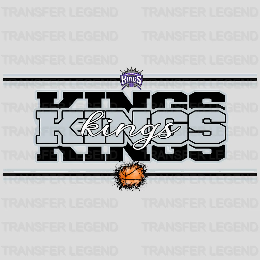 Sacramento Kings NBA Cartoon Player Graphic - DTF Iron On Transfer