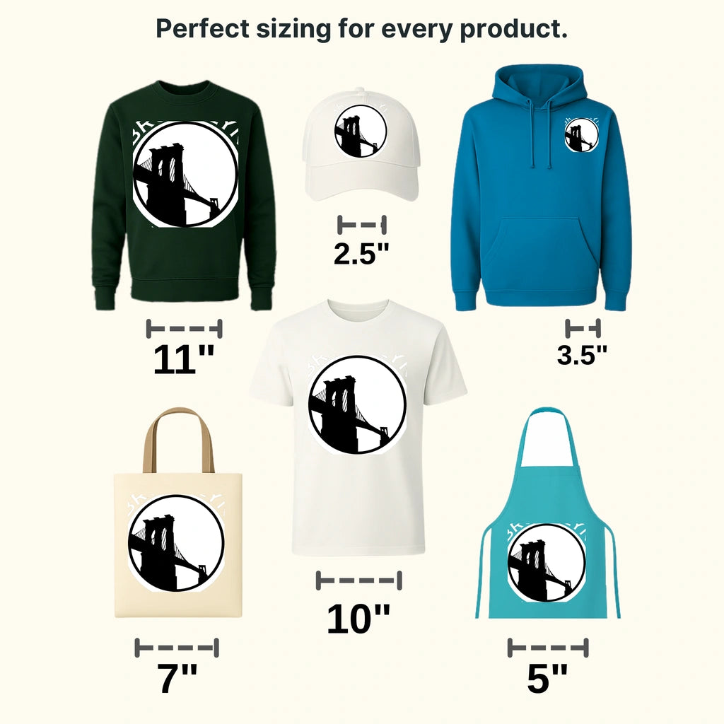 Brooklyn Nets Bridge Roundel (Brooklyn Bridge Emblem) NBA Design - DTF Heat Transfer