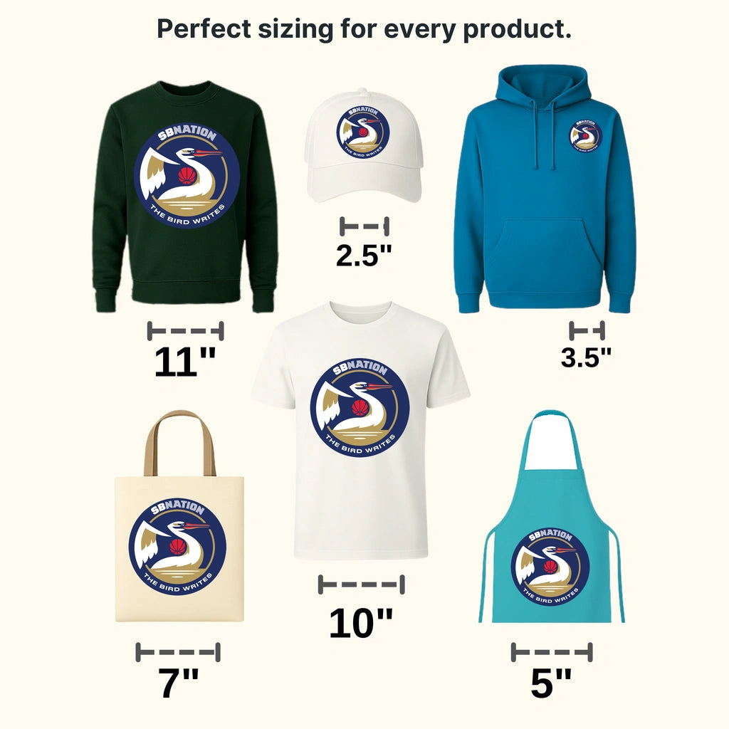 New Orleans Pelicans SB Nation “The Bird Writes” Emblem NBA Design - DTF Heat Transfer