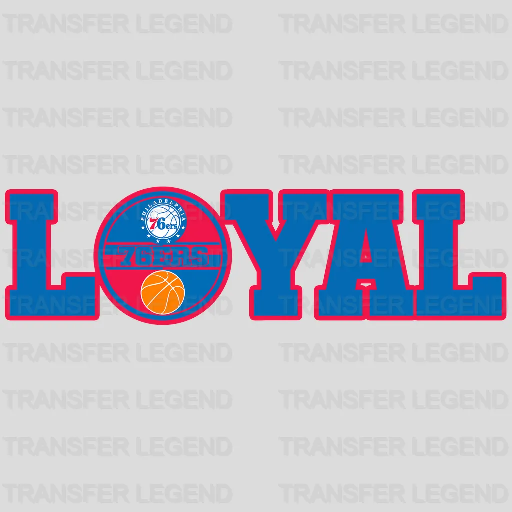 Philadelphia 76ers NBA Loyal DTF Iron On Transfer
