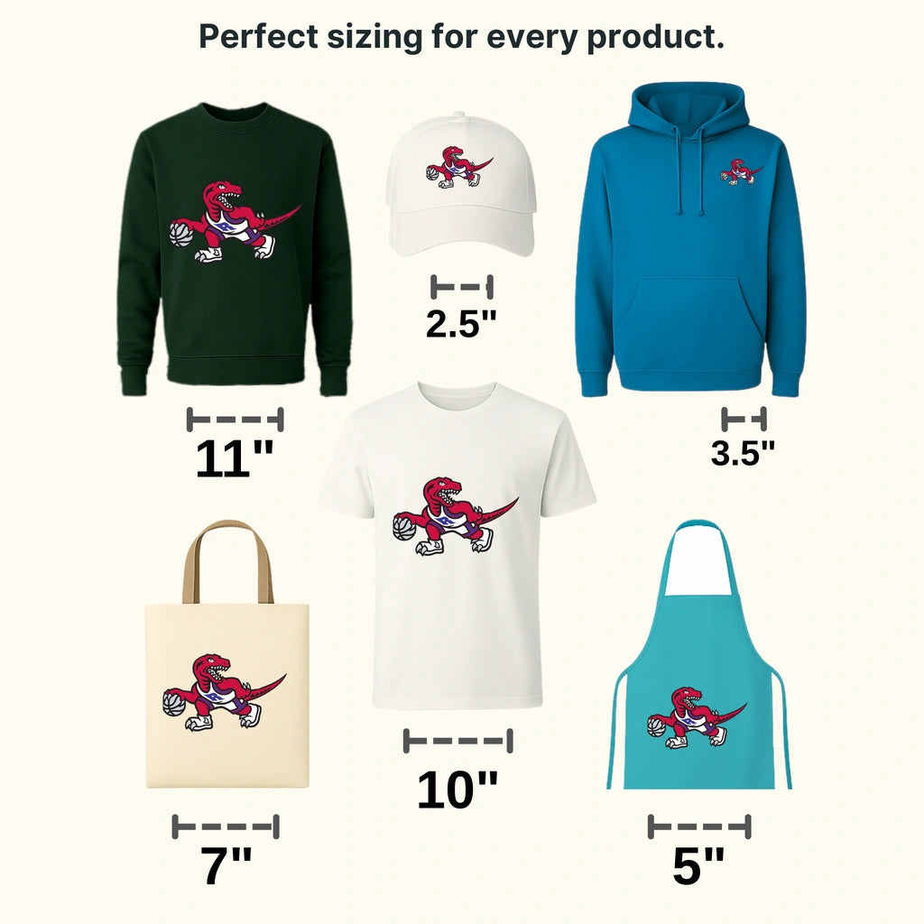 Toronto Raptors Dribbling Raptor Mascot NBA Design - DTF Heat Transfer