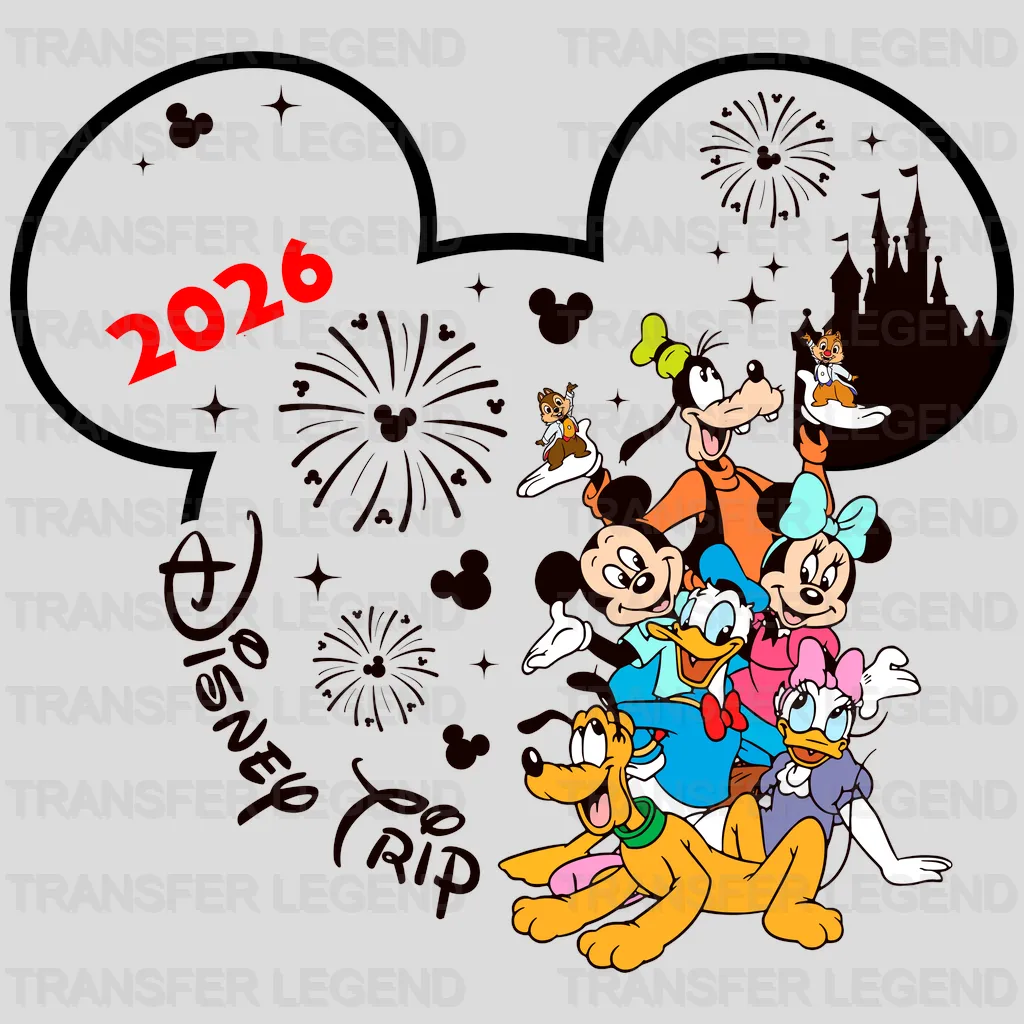Mickey & Minnie Celebration 2026 Cartoon Designs - DTF Heat Transfer
