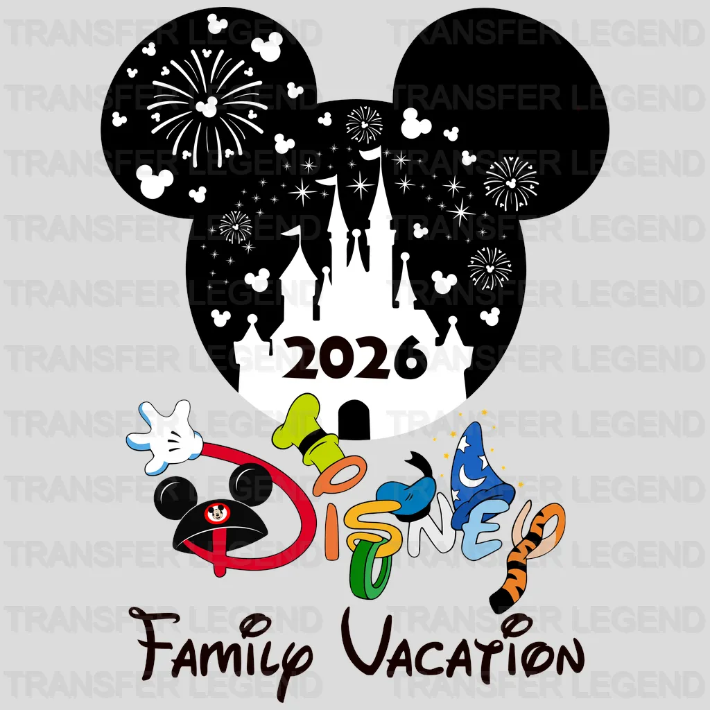 2026 Mickey & Minnie Year Cartoon Designs - DTF Heat Transfer