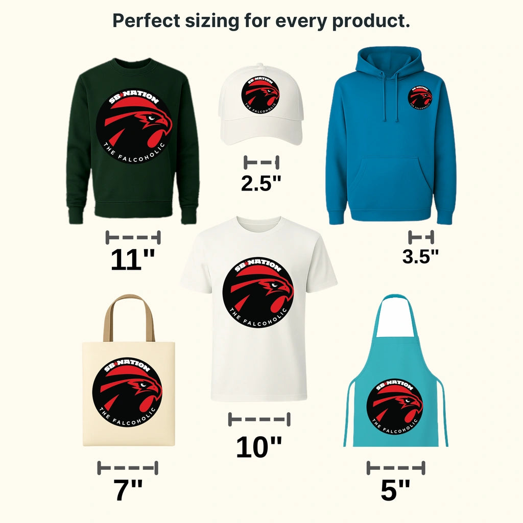 Atlanta Falcons Falconholic Text Badge NFL Design - DTF Heat Transfer