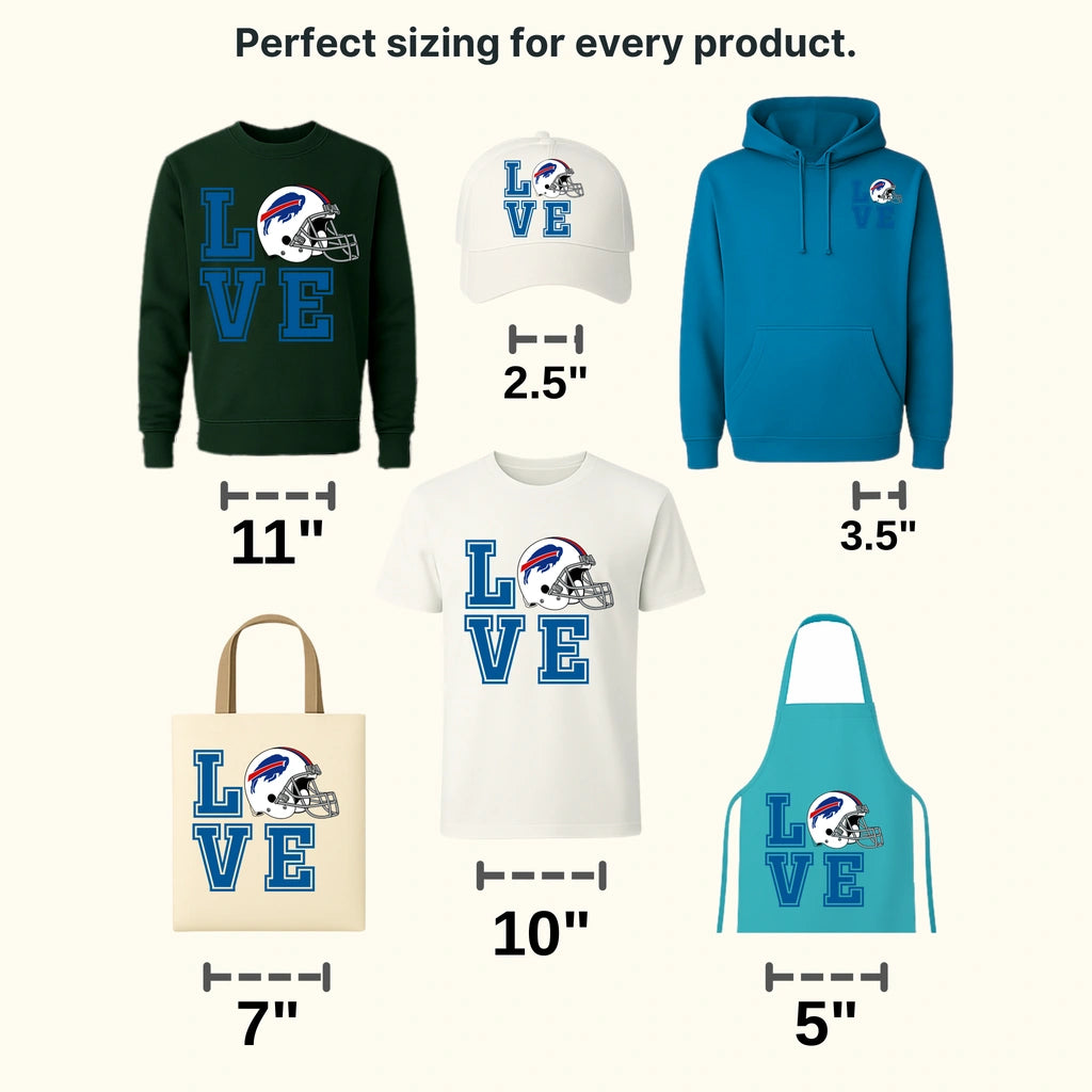 Buffalo Bills Football Icon Emblem NFL Design - DTF Heat Transfer
