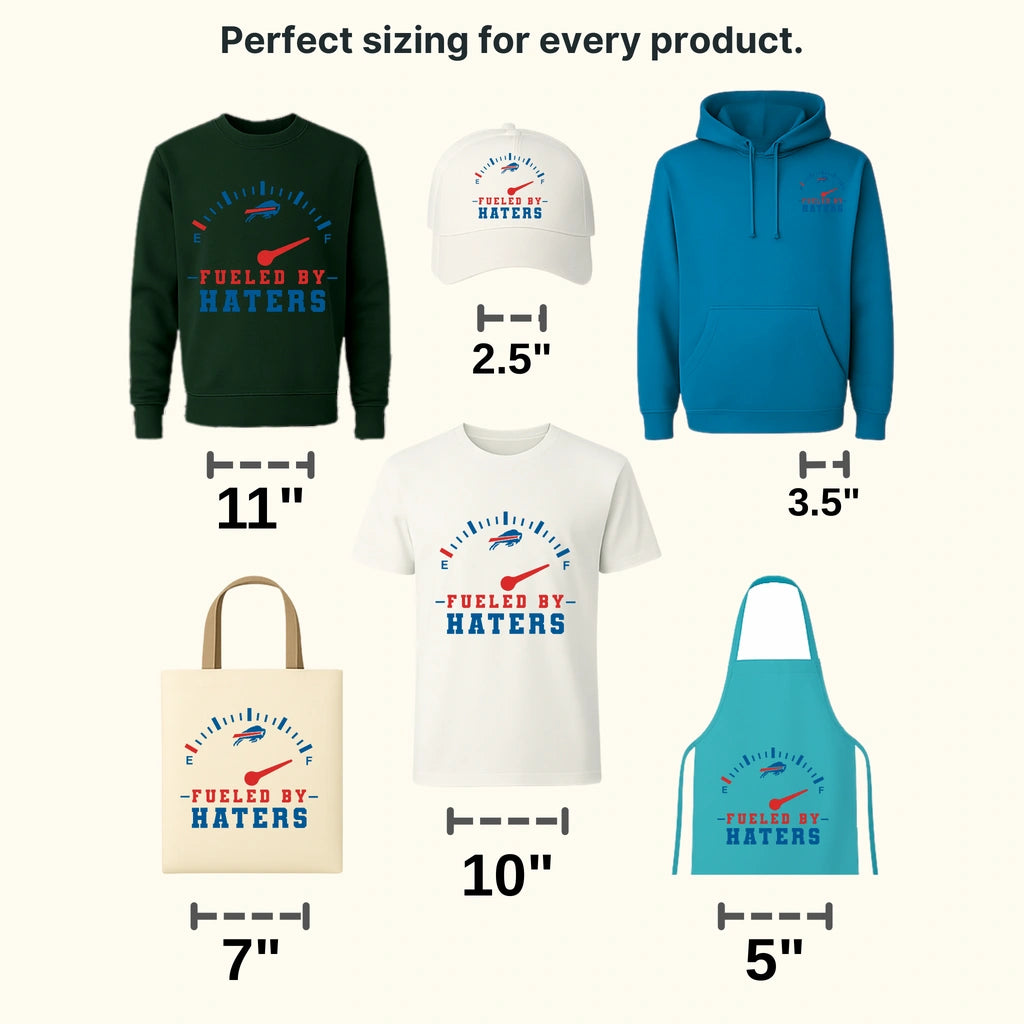 Buffalo Bills Fueled By Haters Gauge NFL Design - DTF Heat Transfer