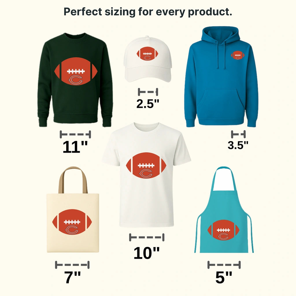 Chicago Bears Football Icon Emblem NFL Design - DTF Heat Transfer