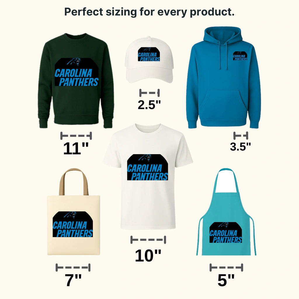 Carolina Panthers Bold Wordmark NFL Design - DTF Heat Transfer