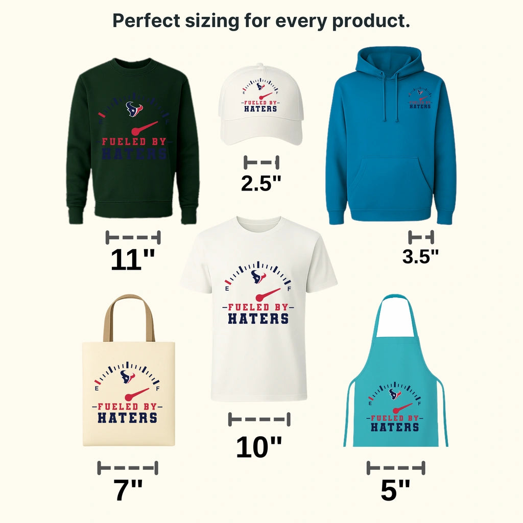 Houston Texans Fueled By Haters Gauge NFL Design - DTF Heat Transfer