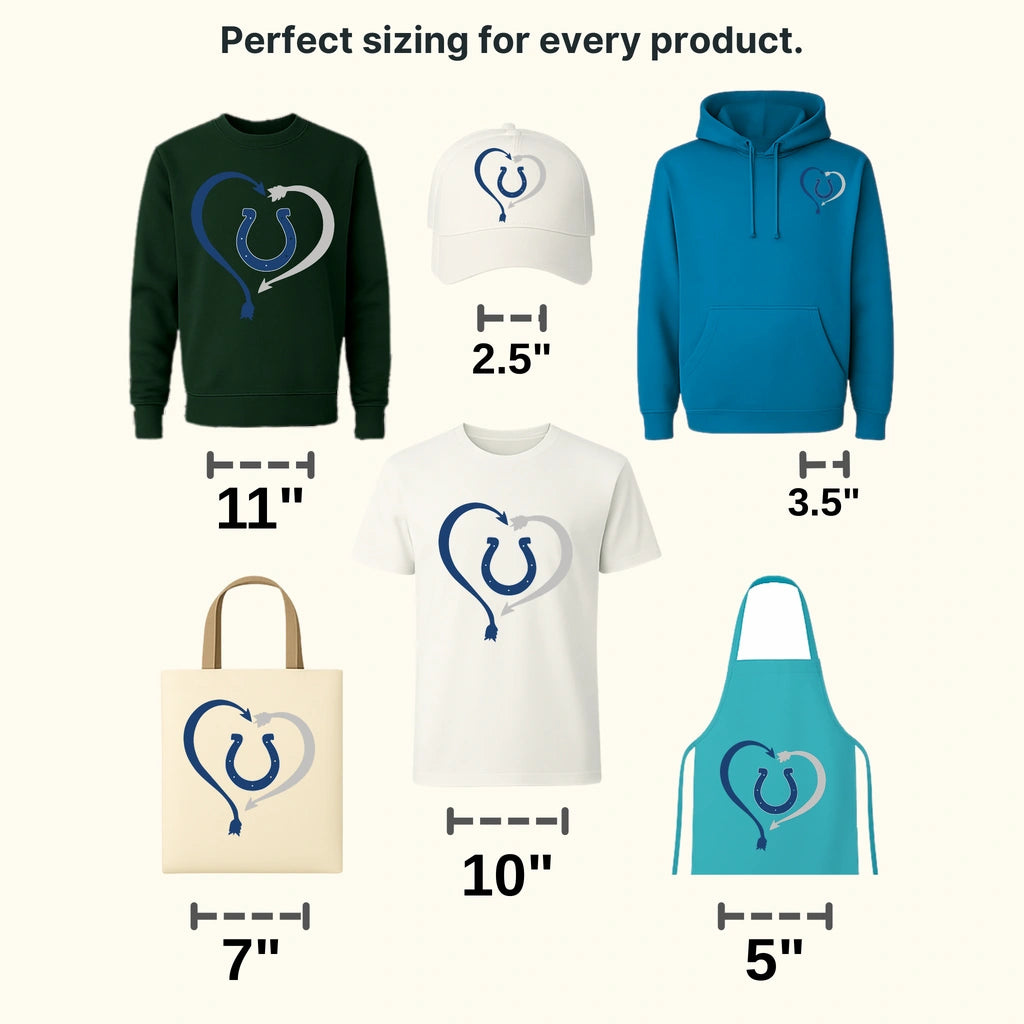 Indianapolis Colts Winged Helmet Emblem NFL Design - DTF Heat Transfer