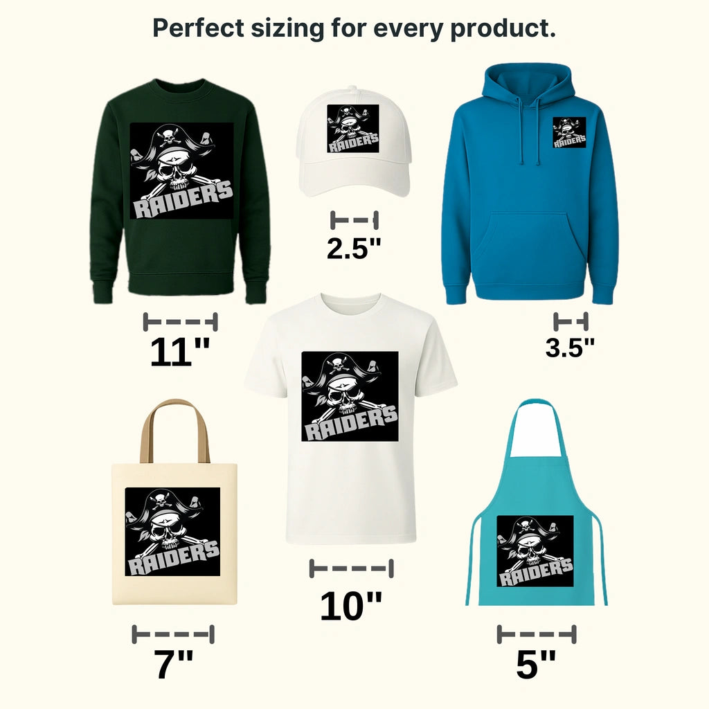 Las Vegas Raiders dynamic pirate skull and crossbones design, NFL design - DTF Heat Transfer