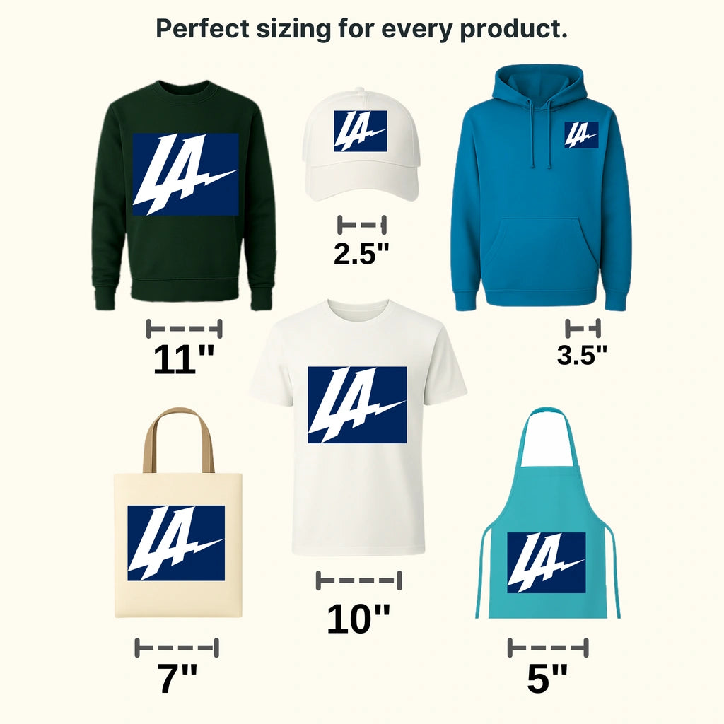 Los Angeles Chargers LA Lightning Monogram NFL Design - DTF Heat Transfer