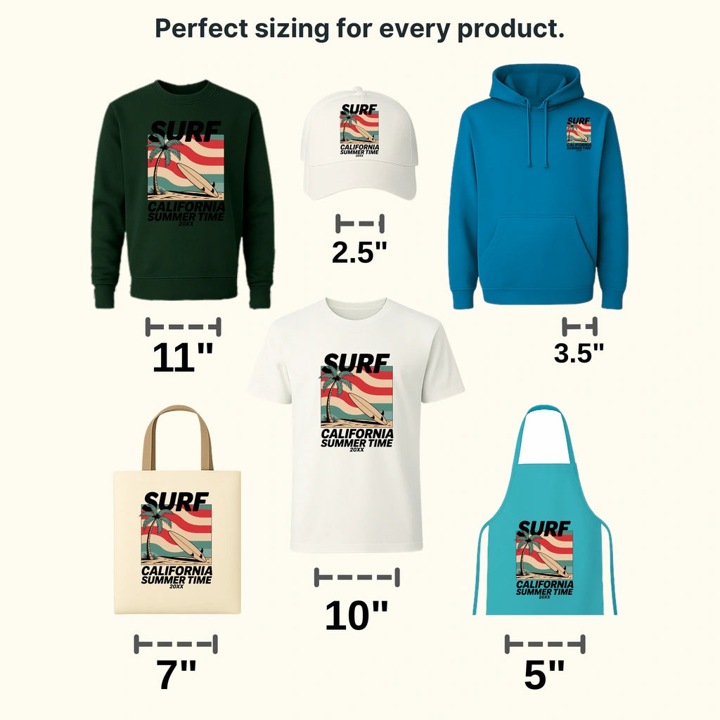 Summer Time Surfing Design - DTF Heat Transfers