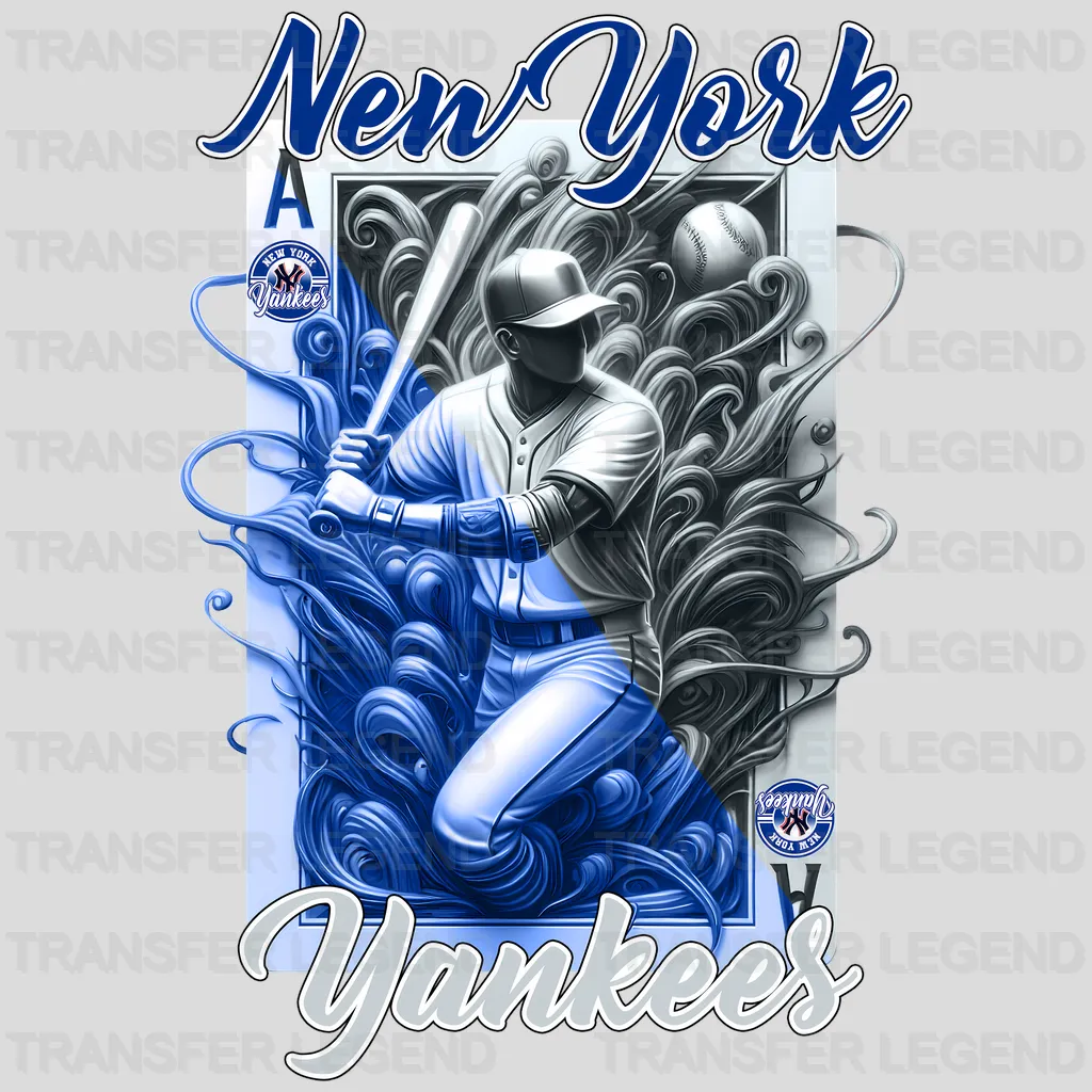 New York Yankees MLB Vintage Player Poster Graphic - DTF Iron On Transfer