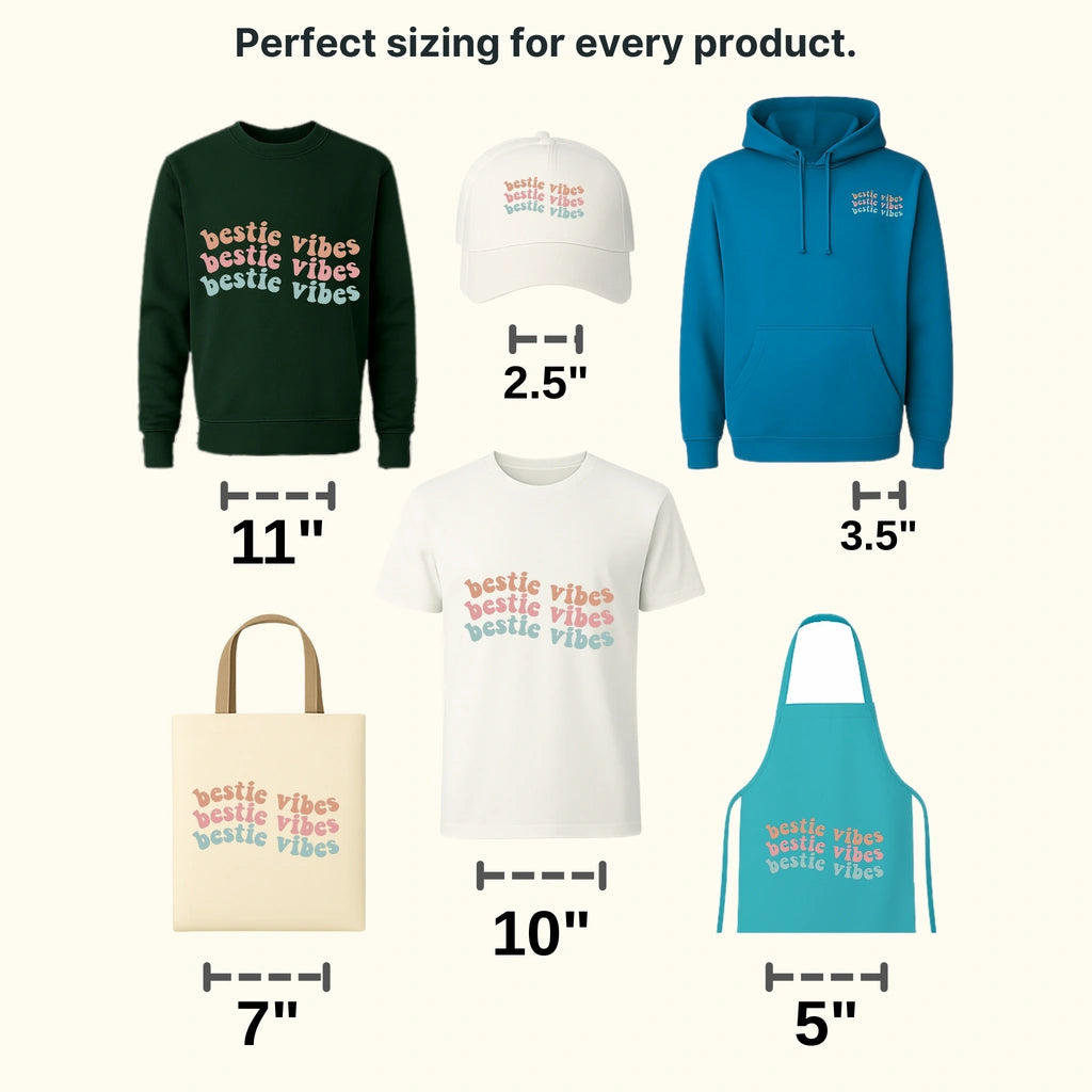 Bestie Vibes Wave design- DTF heat transfer - transferlegend