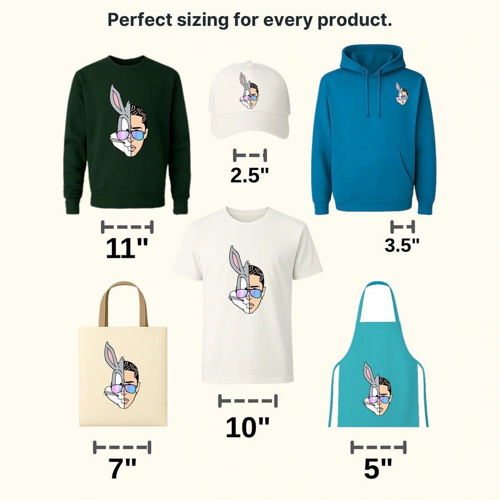 Bad Bunny Design - DTF heat transfer - transferlegend